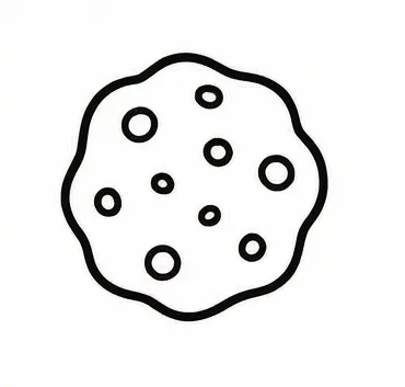 a cookie with chocolate chips on it.webp